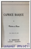 Sarasate, Pablo de Caprice basque op.24 : for violin and piano