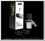 Shure MV7 K Dynamisches XLR/USB-Podcast-Mikrofon, silber