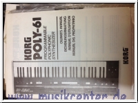 Korg Poly 61 Bedienungsanleitung in deutsch gebraucht
