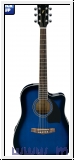 Ibanez PF15ECE-TBS Transparent Blue Sunburst