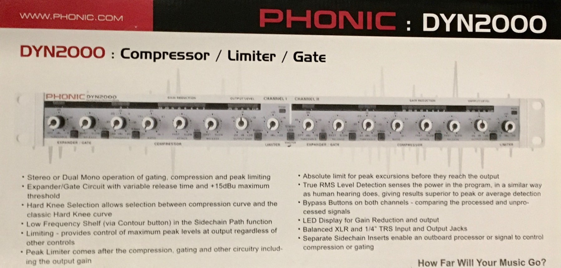 Phonic Dyn 2000 Stereo Compressor
