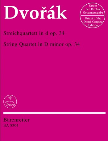 Dvorák, Antonín Streichquartett d-Moll op.34 Stimmensatz