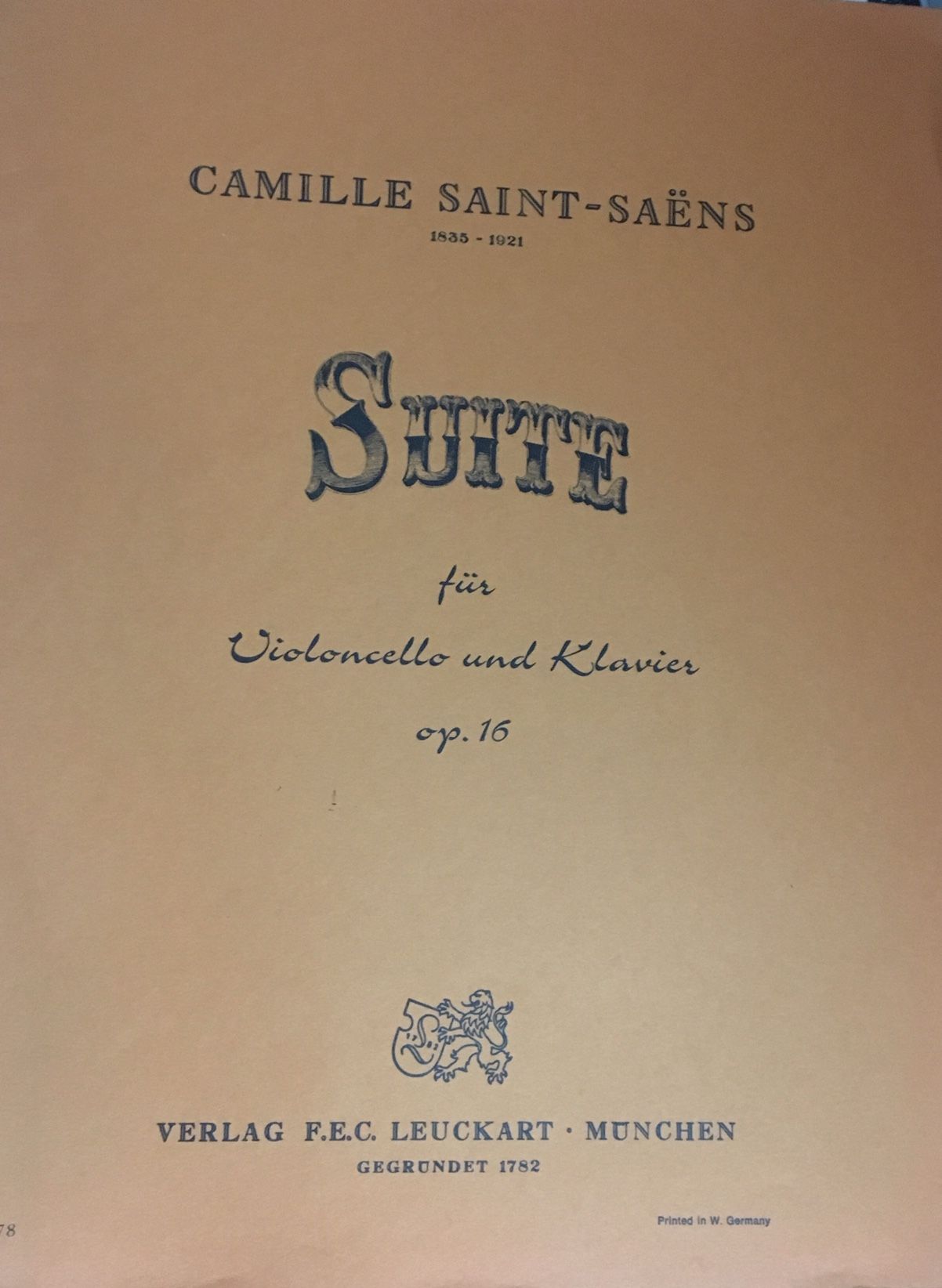 Saint-Saens, Camille Suite op.16 : für Violoncello und Klavier