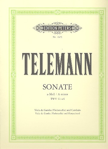 Telemann, Georg Philipp Sonate a-Moll : für Viola da gamba und B