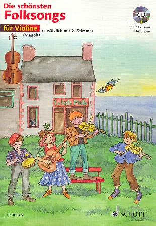 Die schönsten Folksongs (+CD) : für 1-2 Violinen Spielpartitur