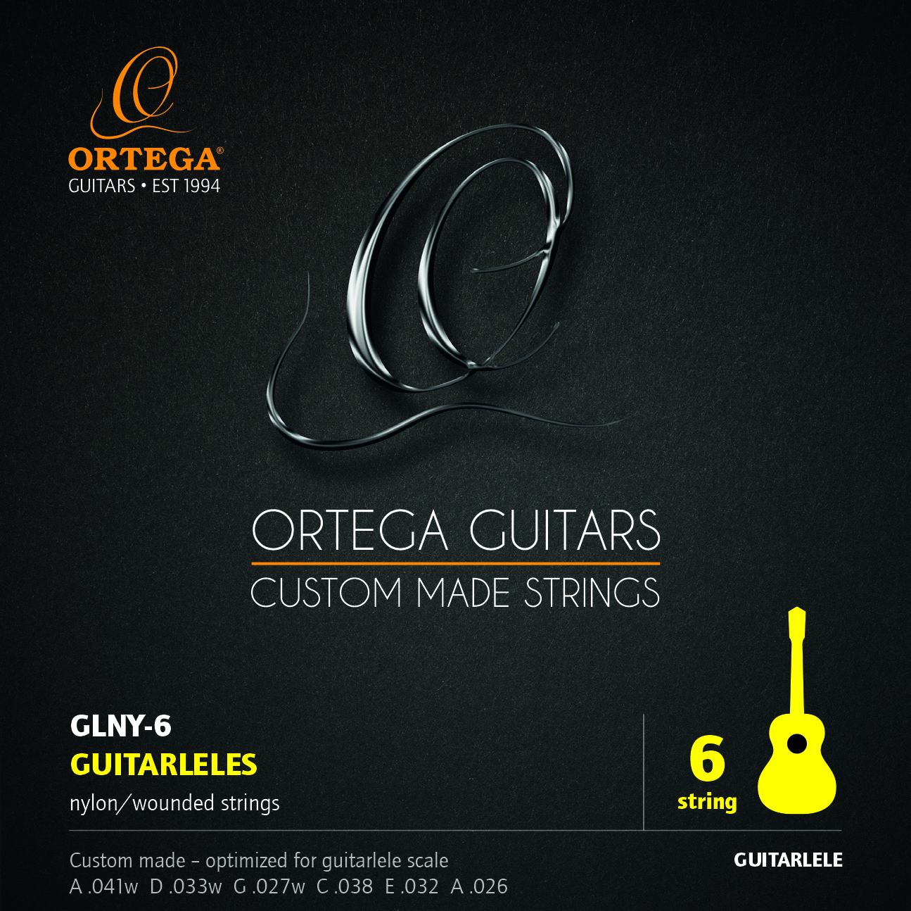 ORTEGA GLNY-6 Guitarlele Saiten 420 - 440mm Mensur 6 Stück