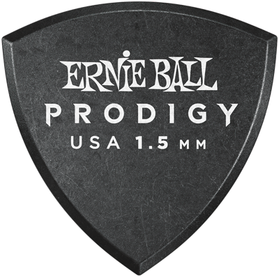 ERNIE BALL 9332 Plektren, Prodigy, Large Shield, 1,50mm, schwarz
