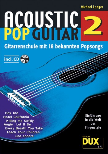 Acoustic pop guitar Band 2 ( CD) :  Gitarrenschule mit 18 bekann
