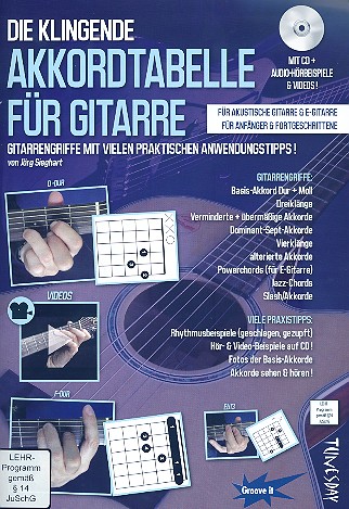 Die klingende Akkordtabelle für Gitarre Jörg Sieghart