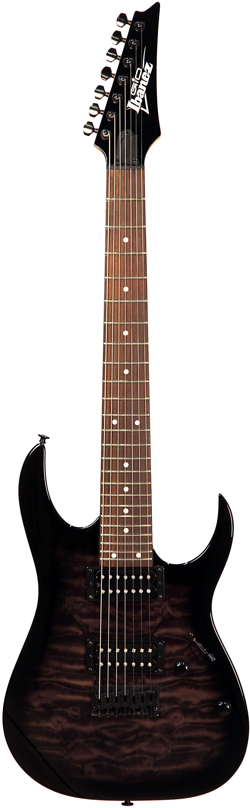 Ibanez GRG7221QA TKSGRG E-Gitarrre 7 String Transparent Black Bu