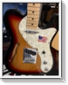 SX E-Gitarre, TL Hollow Body, 3 Tone Sunburst Swamp Ash
