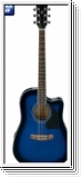 Ibanez PF15ECE-TBS Transparent Blue Sunburst