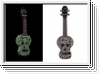 Mahalo MC1SK MAHALO Skull Sopran Ukulele, Glow Green mit Tasche